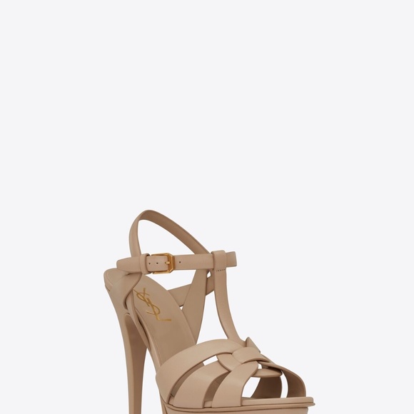 YSL TRIBUTE PLATFORM SANDALS IN SMOOTH LEATHER - Picture 3 of 5